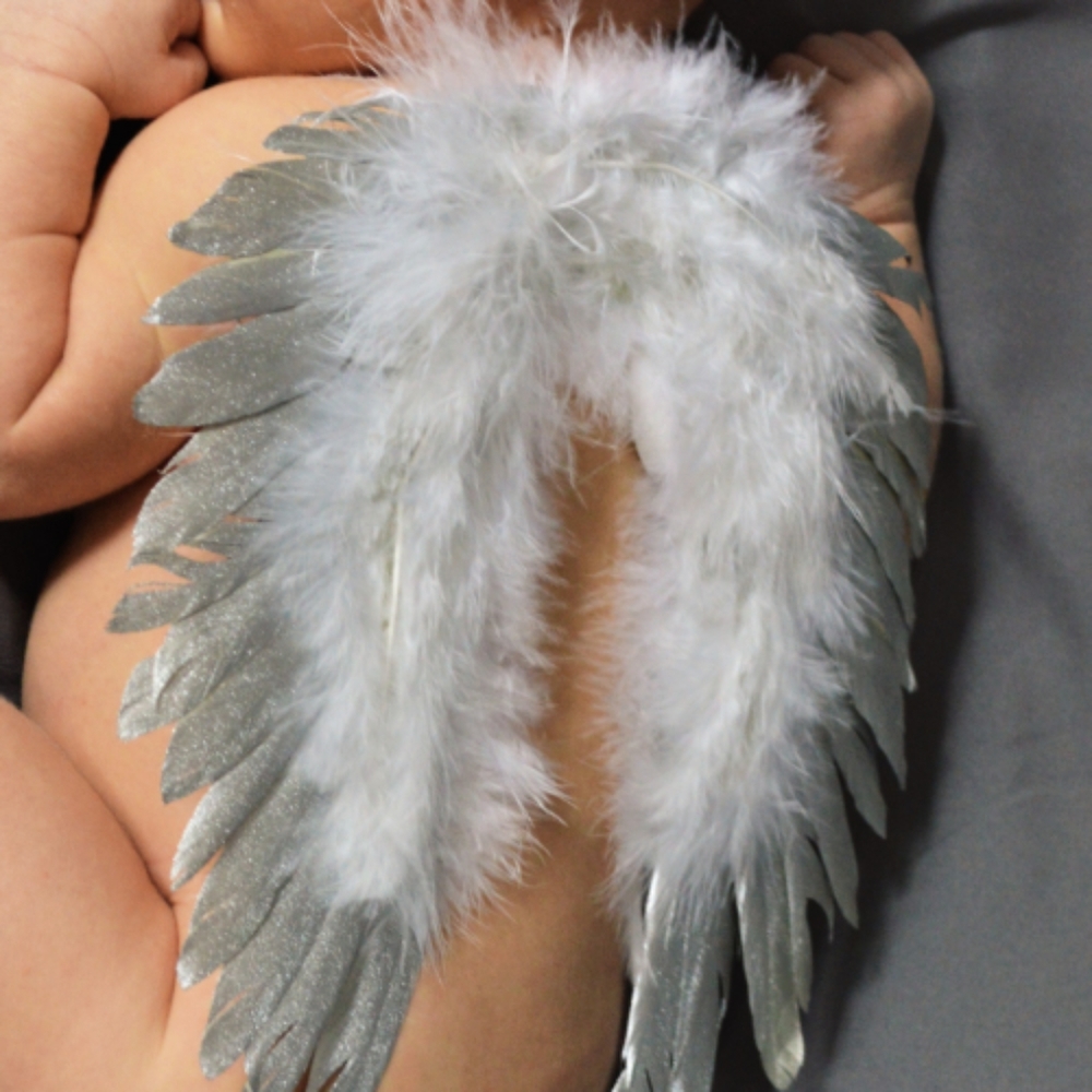 Angel wings and halo for baby photo shoot
